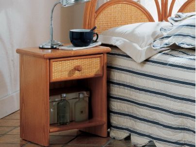 Chevet Palma en rotin haut de gamme, meuble pour la chambre à coucher. Le Monde du Lit