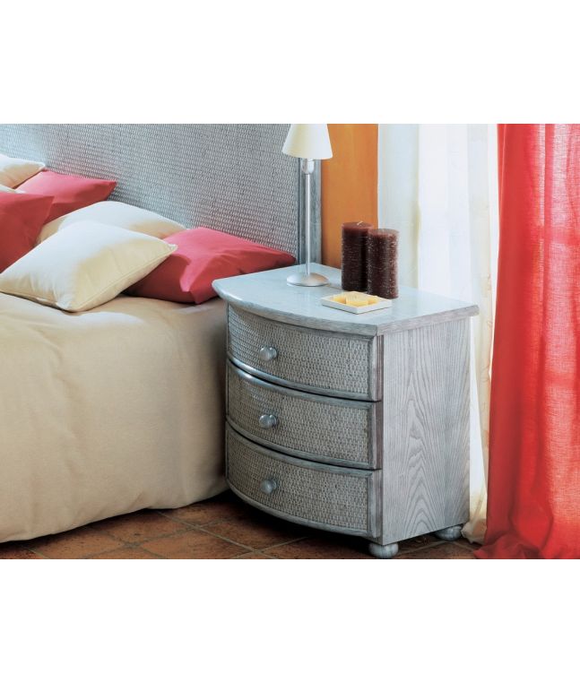 Chevet Aracena en rotin haut de gamme, meuble pour la chambre à coucher. Le Monde du Lit