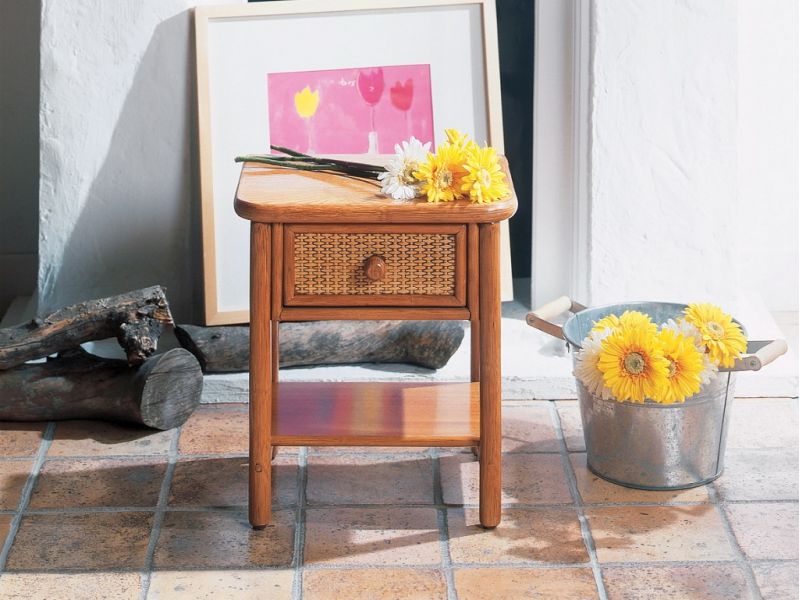 Chevet Jaén en rotin haut de gamme, meuble pour la chambre à coucher. Le Monde du Lit