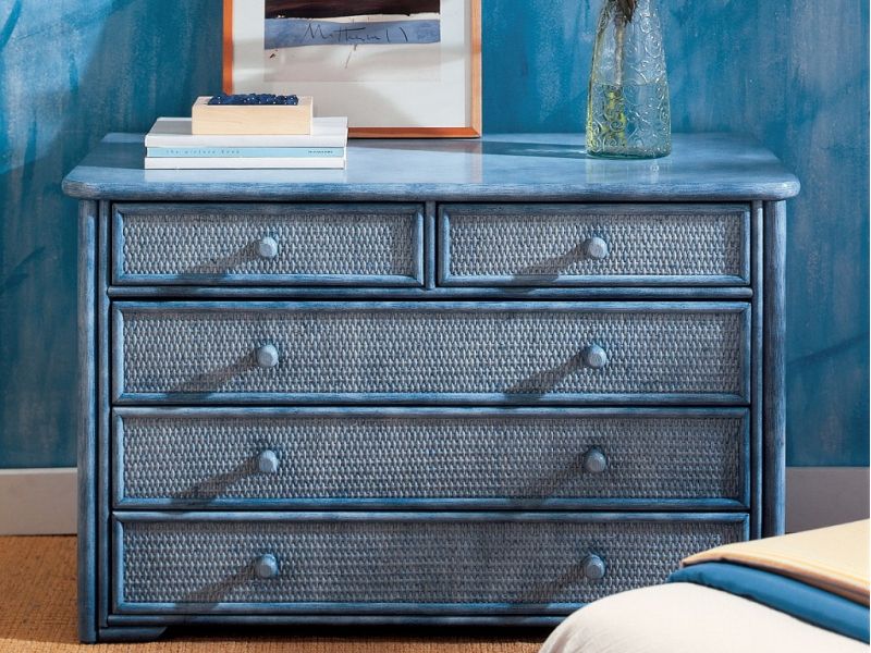 Commode Zaragoza en rotin haut de gamme, meuble pour la chambre à coucher. Le Monde du Lit