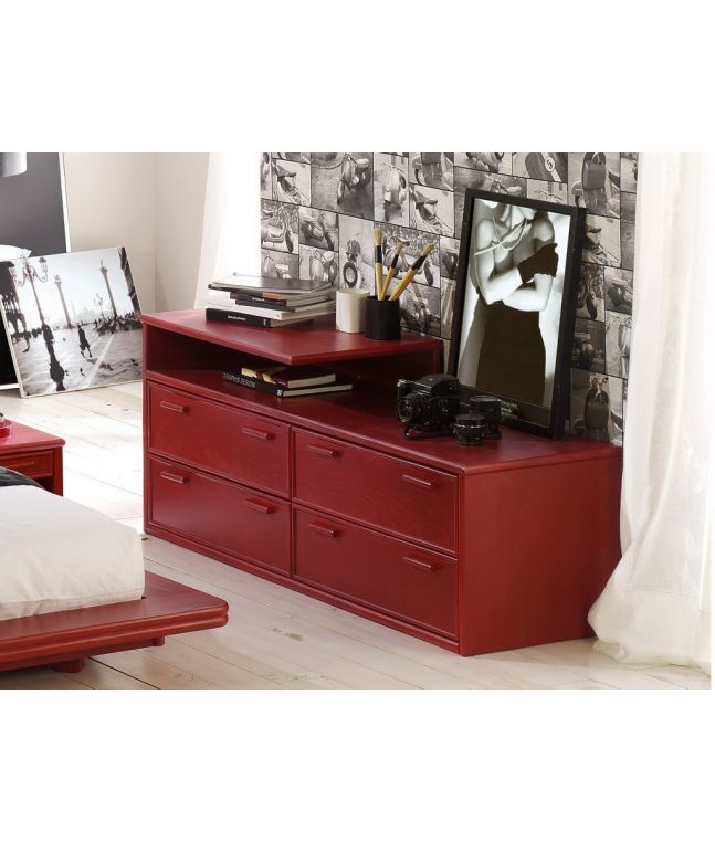 Commode Osaka en rotin haut de gamme, meuble pour la chambre à coucher. Le Monde du Lit