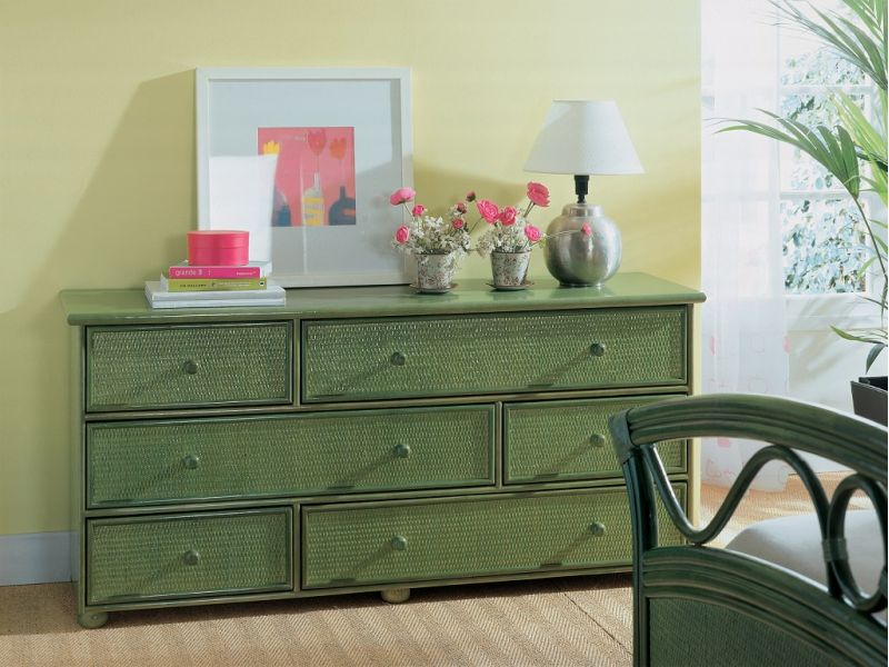 Commode en rotin Jaca