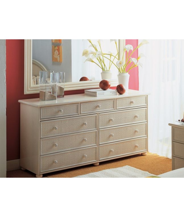 Commode Almansa en rotin haut de gamme, meuble pour la chambre à coucher. Le Monde du Lit