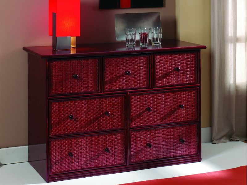 Commode en rotin Cuacos