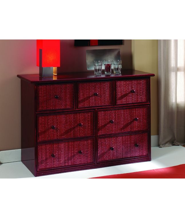 Commode Cuacos en rotin haut de gamme, meuble pour la chambre à coucher. Le Monde du Lit