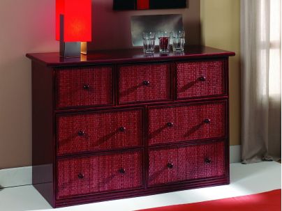 Commode Cuacos en rotin haut de gamme, meuble pour la chambre à coucher. Le Monde du Lit