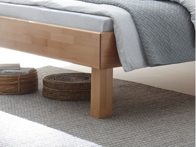 Lit Adiana en hêtre massif, Hasena fabricant Suisse. Meuble pour la chambre. Le Monde du Lit