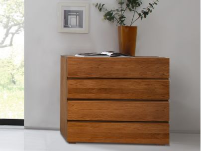 Commode Lovara en Chêne massif Brandy | Collection Woodline | Le Monde du Lit