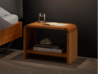 Chevet Teo en chêne massif de fabrication Suisse. Meuble pour la chambre. Le Monde du Lit