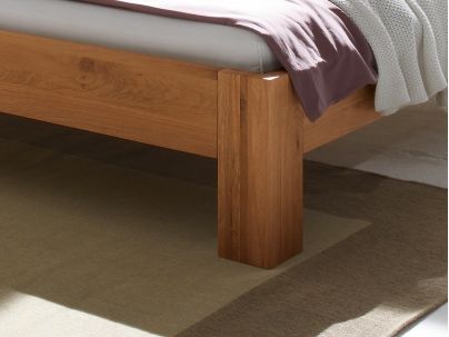 Lit Corno en chêne massif, Hasena fabricant Suisse. Meuble pour la chambre. Le Monde du Lit