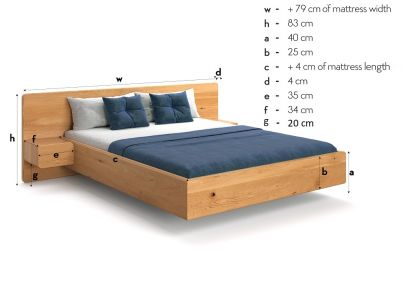 Lit Toronto en chêne massif FSC | Fabrication européenne | Le Monde du Lit