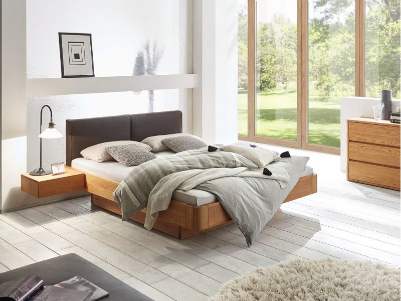 HASENA - Lit Lovie Airo en bois de chêne massif