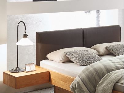 HASENA - Lit Lovie Airo en bois de chêne massif avec tiroirs