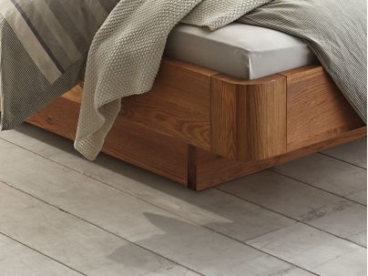 Lit Lovie Airo en chêne massif fabriqué par Hasena | Le Monde du Lit