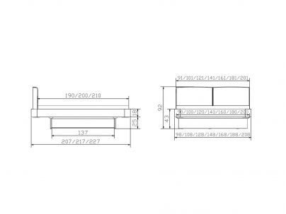 Lit Lovie Airo en chêne massif fabriqué par Hasena | Le Monde du Lit