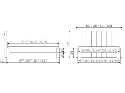 Lit Colina en chêne massif fabriqué par Hasena | Le Monde du Lit