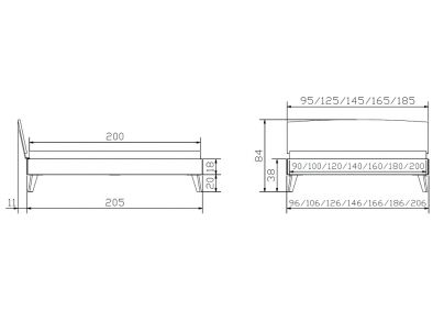 Lit Sambuco en hêtre massif | Le Monde du Lit