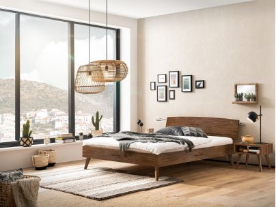 HASENA - Lit Sambuco en Noyer massif