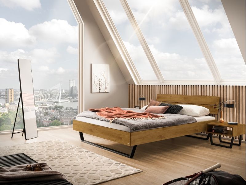 HASENA - Lit Arezzo en Chêne noueux naturel massif