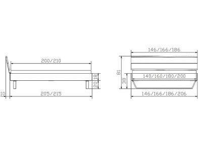 Lit Arezzo en noyer massif | Le Monde du Lit