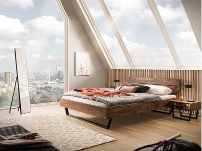 HASENA - Lit Arezzo en noyer massif