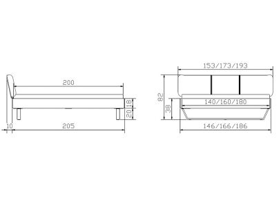 Lit Adriano en noyer massif noueux naturel | Le Monde du Lit