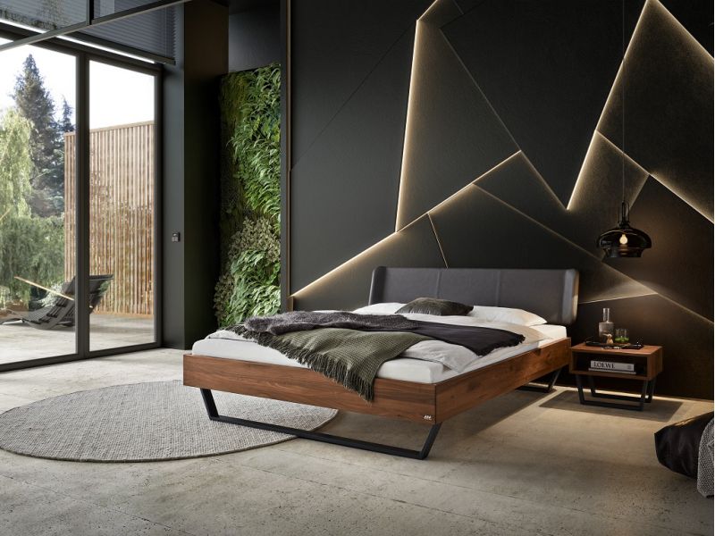 HASENA - Lit Adriano en noyer massif