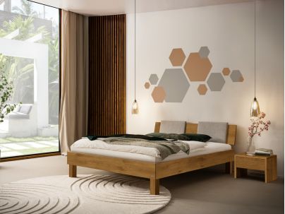 HASENA - Lit Piemonte en Chêne massif