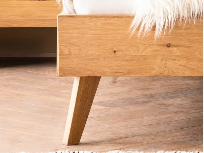 Lit Iseo en chêne massif | Le Monde du Lit