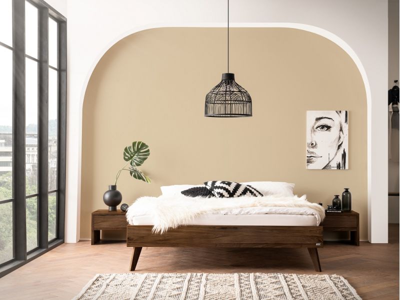 HASENA - Lit Iseo en Noyer massif