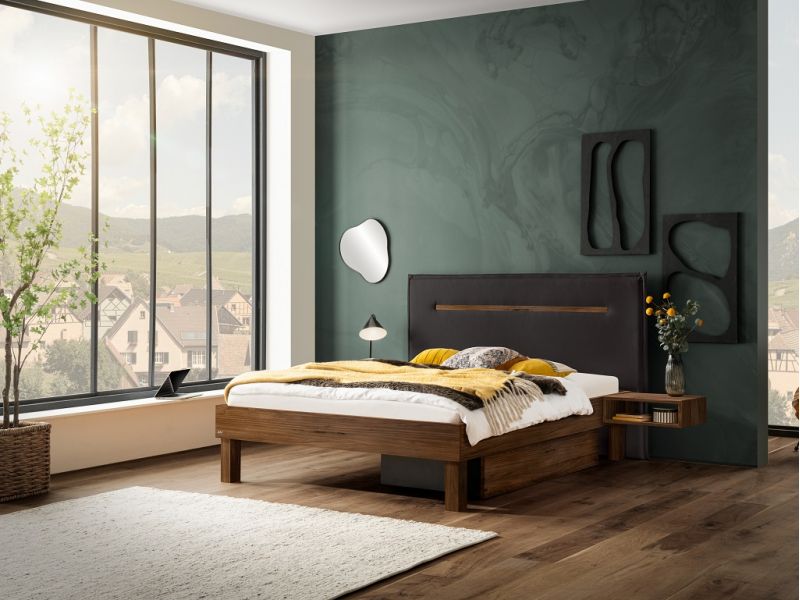 HASENA - Lit Chiara en noyer massif