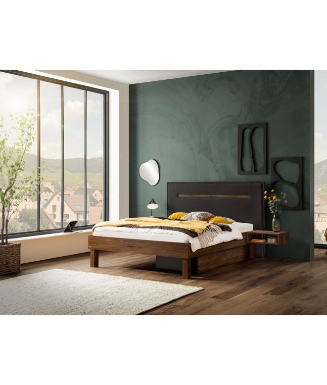 HASENA - Lit Chiara en noyer massif