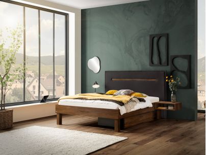 HASENA - Lit Chiara en noyer massif