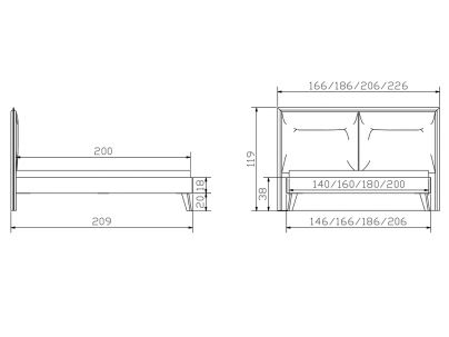 Lit Mira en noyer massif | Le Monde du Lit