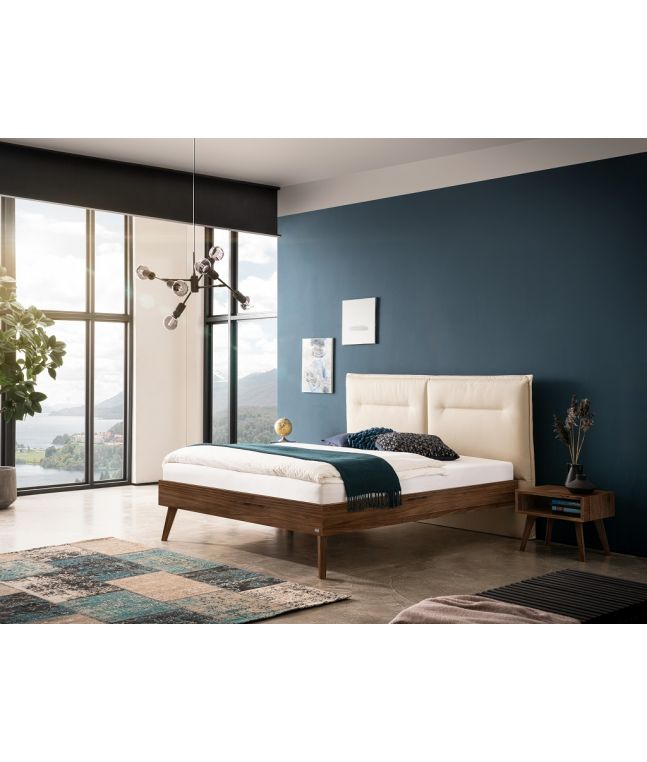 HASENA - Lit Mira en noyer massif