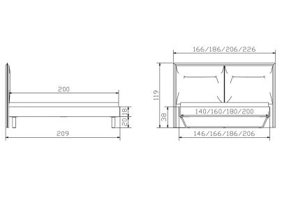 Lit Marisa en chêne massif | Le Monde du Lit