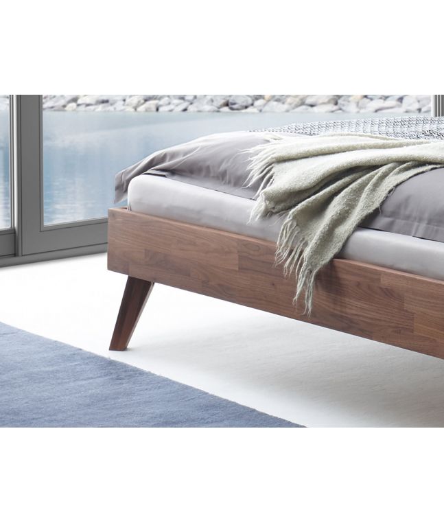 Set de 4 pieds en noyer massif haut de gamme, en bois massif | Le Monde du Lit