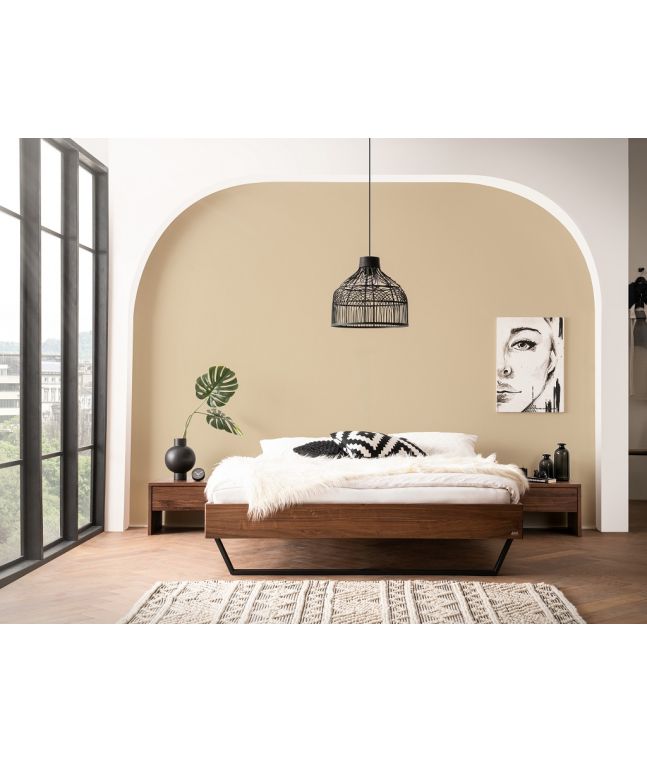 HASENA - Lit Ostuni en Noyer massif