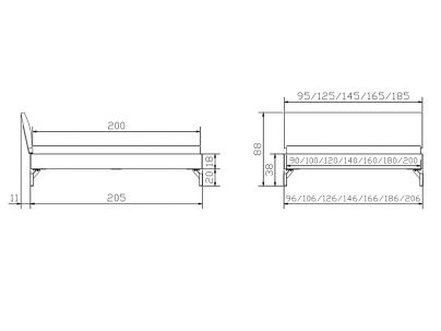 Lit Parete en chêne massif | Le Monde du Lit