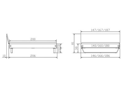 Lit Ezzo en acacia vintage grey massif | Le Monde du Lit