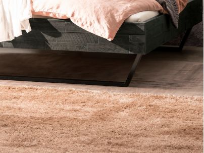 Lit Lecona en acacia vintage grey massif | Le Monde du Lit