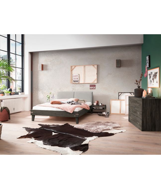 HASENA - Lit Alino en Acacia massif