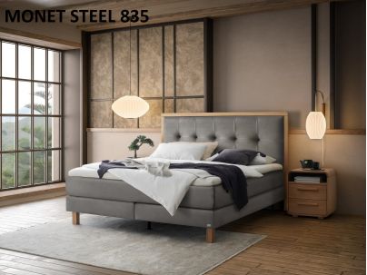 HASENA - Lit Boxspring Solara Chêne Massif