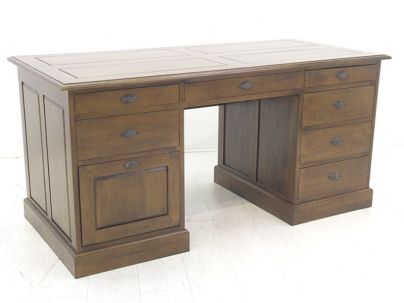 Bureau Playa en hevea massif de qualité. Fabrication artisanale.