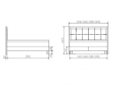 Lit Boxspring Solara en chêne massif de la marque Hasena | Le Monde du Lit