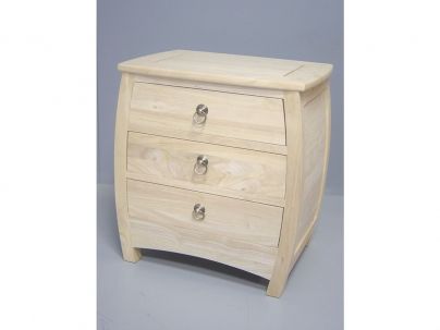 Chevet Satun2 en hévéa massif de qualité. Meuble en bois massif pour la chambre. Le Monde du Lit