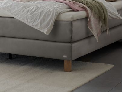 Lit Boxspring Reina en chêne massif de la marque Hasena | Le Monde du Lit