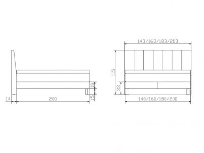 Lit Boxspring Reina en chêne massif de la marque Hasena | Le Monde du Lit