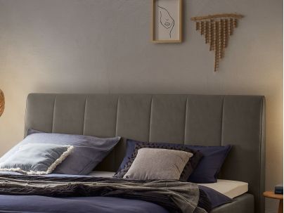 Lit Boxspring Fernanda en chêne massif de la marque Hasena | Le Monde du Lit