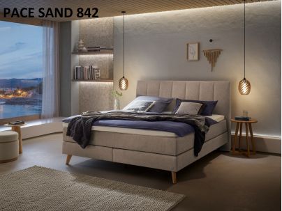 Lit Boxspring Fernanda en chêne massif de la marque Hasena | Le Monde du Lit